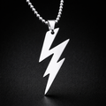 Lighting Bolt Steel Pendant