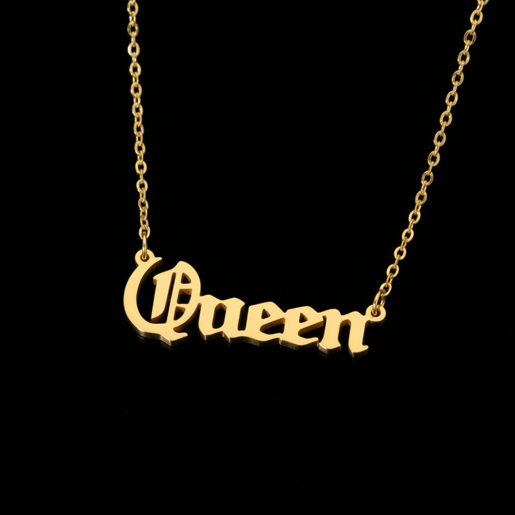 English Pendant Letter Collarbone Necklace