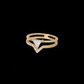 Triangle Zircon Ring