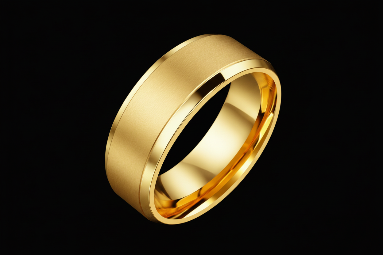 Double Beveled Men's Ring